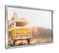 Tableau Organisateur Mural 60x40 cm | Cadre Argenté | Voyage Rétro