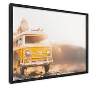 Tableau Organisateur Mural 70x50 cm | Cadre Noir | Voyage Rétro