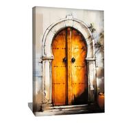 Tableau Oriental Arabesque - Decoration Murale Marocaine - Impression Sur Toile Beige - Tableau Architecture Arabe - Décoration Murale Salon Cocooning - Idée Décoration Maison (40x30cm)