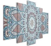 Tableau Oriental Circle (5 Parts) Wide-Taille L 100 x H 50 cm Imprimé G