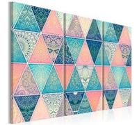 Tableau Oriental Triangles (3 Parts)-Taille L 120 x H 80 cm Imprimé G