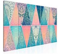 Tableau Oriental Triangles (5 Parts) Narrow-Taille L 225 x H 90 cm Imprimé G