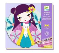 Tableau paillettes et strass onnanoko multicolore TU