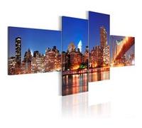Tableau Panorama de nuit New York-Taille L 200 x H 90 cm Imprimé G