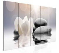 Tableau Pebbles in Water (5 Parts) Narrow-Taille L 225 x H 90 cm Imprimé G