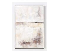 Tableau peinture à l'huile sur toile, peinte abstraite avec cadre en bois noir - Longueur 80 x Profondeur 3.5 x Hauteur 120 cm