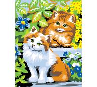 Tableau Peinture Au Numéro Débutant Chats Coquins