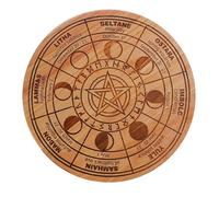 Tableau Pendule pour Divination - Bois, Spirituel, étoile, Circulaire | décorative avec Calendrier pour Mystique, lectures Magiques et Jeux d'énergie cachée