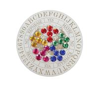 Tableau pendule pour divination, tableau de pendule à sept étoiles, tableau de divination de panneau de pendule de sept étoiles de radiesthésie, tableau de messages d'autel pour décoration