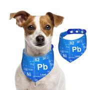 Tableau périodique des éléments Amusants pour Professeur de Sciences,Bandanas pour Chien, écharpe en Coton, Bavoirs réglables pour Animaux de Compagnie,S