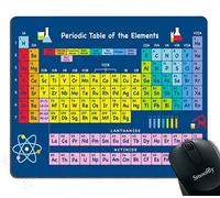 Tableau Périodique des Éléments Chimiques pour Les Passionnés De Sciences en Classe Mouse Pad Bords Cousus Tapis Souris Base en Caoutchouc Tapis De Souris pour D'Études Travail Maison 25X30Cm
