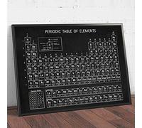 Tableau périodique des éléments Chimiques Toile Peinture Affiche Decoration Murale Tableau Art, Impression sur Toile Salon Chambre Maison Decor Murale Moderne Aesthetic Art Sans Cadre (60X80CM)