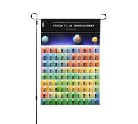 Tableau périodique des éléments drapeaux de jardin double face, décoration saisonnière pour cour avant porche