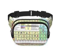 Tableau périodique des éléments imprimé sac banane élégant et pratique, réglable, parfait pour les voyages et les activités de plein air, Noir , Taille unique