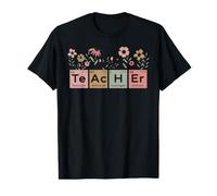 Tableau périodique des Enseignants scientifiques Floral pour Professeur de Chimie T-Shirt Graphique avec Valeur