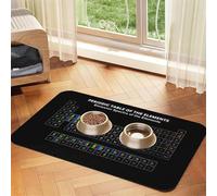 Tableau périodique,Tapis d'alimentation pour Animaux de Compagnie, Sets de Table en Cuir PU pour Chats et Chiens,30x45cm