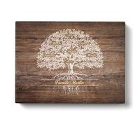 Tableau Personnalisé Arbre de vie Bois Famille pour Décoration Murale de Salon | Idée de Cadeau Personnalisé Femme ou Homme | Cadre Personnalisé pour Anniversaire | Objet Personnalisé avec Prénom