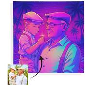 Tableau personnalisé avec Effet Retro 80 coloré - Effet Film des années 80 avec Votre Photo - Cadeau Retro Femme, Homme, Couple, Papa, Maman, Papy ou Mamie