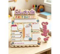 Tableau personnalisé pour le premier jour d'école, panneau de nom personnalisé, panneau interchangeable premier et dernier jour d'école, panneau réutilisable pour la maternelle, accessoire photo