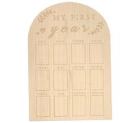 Tableau photo de ma première année cadre photo en bois pour bébé de 12 mois porte en arche 30 x 43 cm cadeau pour garçon et fille