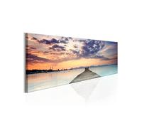 Tableau Pier on the Caribbean-Taille L 120 x H 40 cm