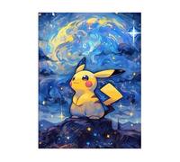 Tableau - Pikachu - 5D DIY - 40x30 cm - Résine diamant - Décoration murale