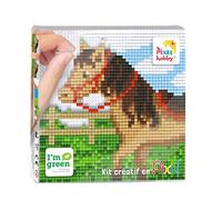 Tableau Pixel à créer 12 x 12cm Cheval au pré