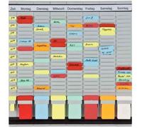 Tableau planning à fiches - FRANKEN - OfficePaner - 7 modules - 47x49cm - Blanc