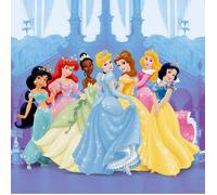 Tableau plastique - DISNEY - Princesse Disney - 19x19cm - Bleu