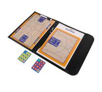 Tableau Pliable de Basket-ball et Football, Portable Magnétique | Cuir Pu, Plastique, Format Double Volet, Prise en Main Confortable, Entraînement et Stratégie, avec Paquet Zippé