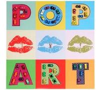 tableau pop art en 3D voitures / toile de décoration murale XL 60x60cm Multicolore G