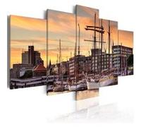 Tableau Port of Hamburg-Taille L 200 x H 100 cm Imprimé G