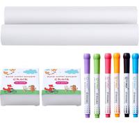 Tableau pour enfants Chevalet Set d'accessoires Craie Marqueur Rouleaux de papier 32 pièces