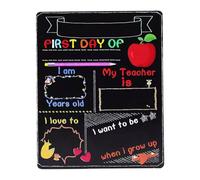 Tableau pour le premier jour d'école - Tableau pour le premier et le dernier jour d'école - Lavable - Réutilisable pour le dernier jour d'école - Accessoire photo de style tableau noir