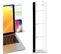 Tableau pour presse-papiers de moniteur - Panneau latéral transparent en acrylique pour ordinateur, organisateur de messages de bureau avec montage latéral pour bureau et réunions