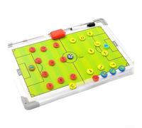 Tableau pour tactique Basketball Aluminium pour surface Lisse | Design pliable compact, 46x30cm, pour facile transport, poche intégrée accessoires, vestiaire terrain(Foot)