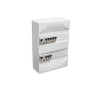 DEBFLEX - Coffret Electrique Pré-Equipé - Tableau Electrique 2 rangées - 2 Interrupteurs Différentiels (40A type A + 63A type AC) + 8 Disjoncteurs (10/16/20/32A) - Pose en Saillie