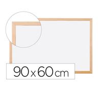 Tableau q-connect mélaminé cadre bois lisse lavable stabilité marqueurs spéciaux accessoires fixation mur 90x60cm