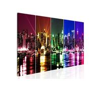 Tableau Rainbow New York (5 Parts) Narrow-Taille L 225 x H 90 cm