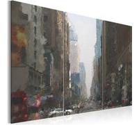 Tableau Rainy city behind the glass-Taille L 120 x H 80 cm Imprimé