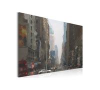 Tableau Rainy city behind the glass-Taille L 60 x H 40 cm