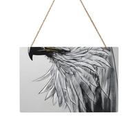 Tableau rectangulaire Esquisse d'un aigle. 20,3 x 30,5 cm. Décoration murale élégante et moderne pour améliorer votre espace.