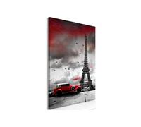 Tableau Imprimé "Red Car in Paris" 60 x 90 cm