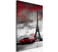 Tableau - Red Car in Paris (1 Part) Vertical - 80x120 (8128)