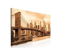 Tableau - Road to Manhattan (1 Part) Narrow Sepia - 135x45 Artgeist (8268)