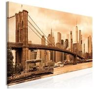 Tableau - Road to Manhattan (1 Part) Narrow Sepia - 150x50 (8270)