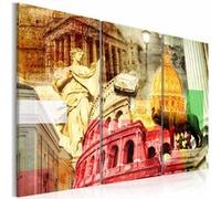 Tableau Rome charmant triptyque-Taille L 60 x H 40 cm Imprimé