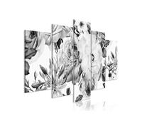 Tableau - Rose Composition (5 Parts) Wide Black and White - 200x100 Artgeist (8338) Rose