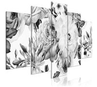 Tableau - Rose Composition (5 Parts) Wide Black and White - 200x100 Artgeist (8338) Rose