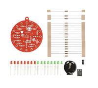 Tableau Rouge Arbre de NoëL NE555 LumièRes Clignotantes Circuit Suspendu Amusant DIY Kit de Production ÉLectronique Module Portable, Kit A